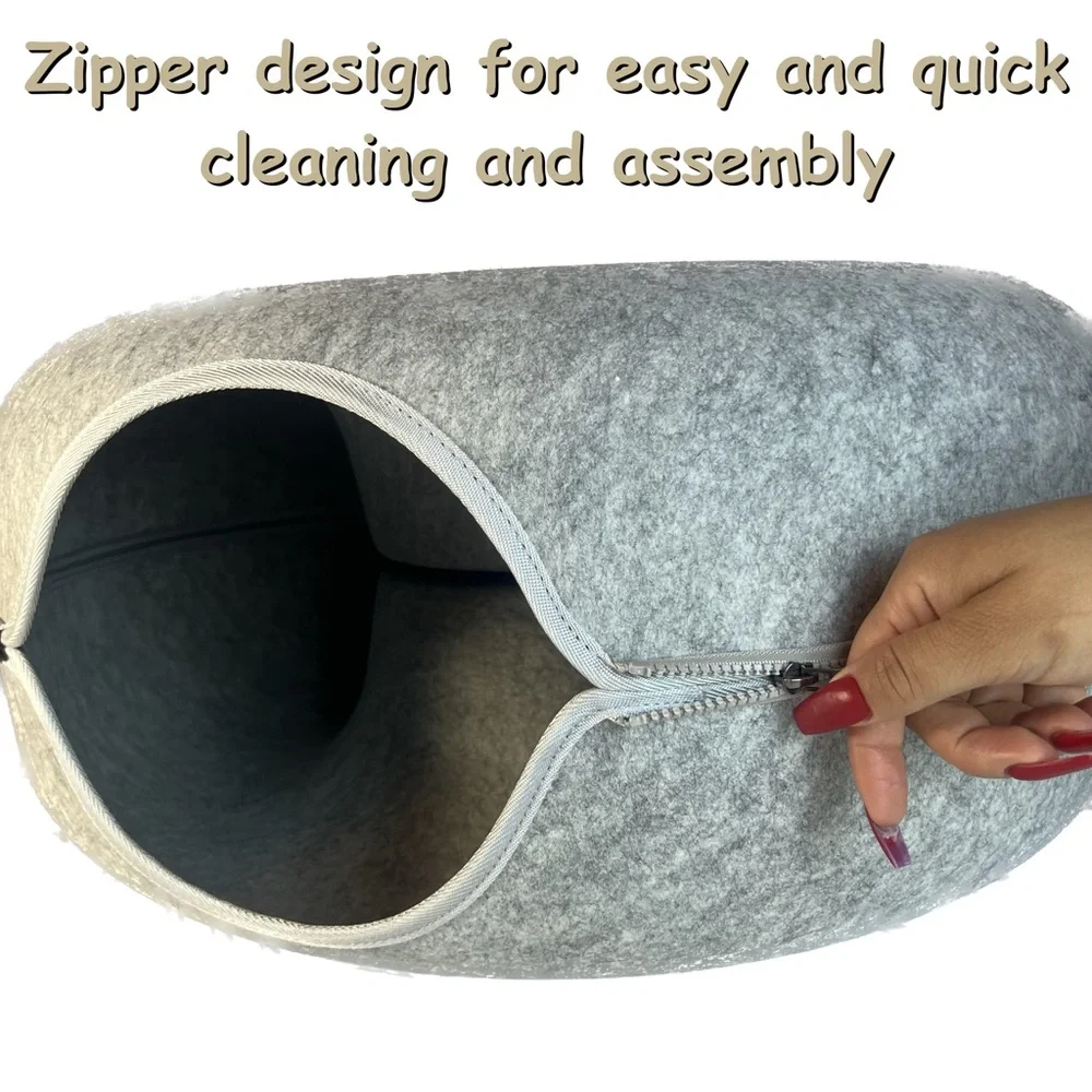 Large Cat Tunnel Bed for Cats, Scratch Resistant